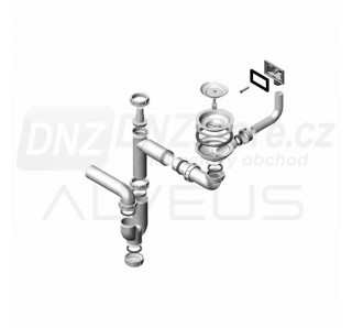 Alveus sifon s odtokem 3 1/2” - jednoduchý 1XSP 114 - PP