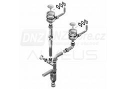 Alveus sifon s odtokem 3 1/2” - dvojitý 2XSPH 114 - PP - 114 - PP