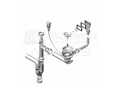 Alveus sifon s odtokem 3 1/2” POP-UP - jednoduchý 1XSP 114-OP POP-UP-N ECO