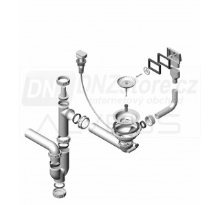 Alveus sifon s odtokem 3 1/2” POP-UP - jednoduchý 1XSP 114-OP POP-UP-N ECO