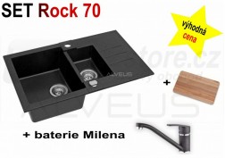 SET granitový dřez Alveus Rock 70 + BATERIE různé druhy