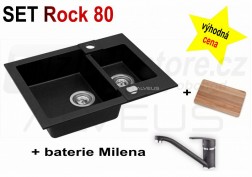 SET granitový dřez Alveus Rock 80 + BATERIE různé druhy
