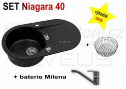 SET granitový dřez Alveus Niagara 40 + BATERIE různé druhy