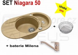 SET granitový dřez Alveus Niagara 50 + BATERIE různé druhy