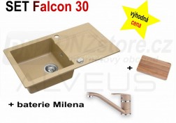 SET granitový dřez Alveus Falcon 30 + BATERIE různé druhy