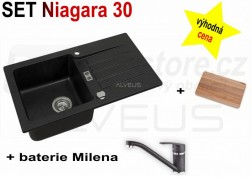 SET granitový dřez Alveus Niagara 30 + BATERIE různé druhy