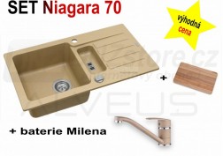 SET granitový dřez Alveus Niagara 70 + BATERIE různé druhy