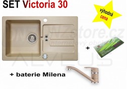 SET granitový dřez Alveus Victoria 30 + BATERIE různé druhy