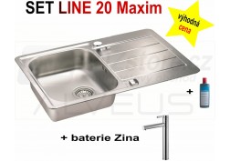 SET nerezový dřez Alveus Line Maxim 20 + BATERIE různé druhy + DÁREK zdarma