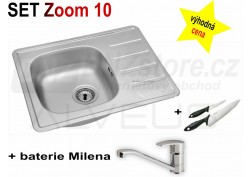 SET nerezový dřez Alveus Zoom 10 + BATERIE různé druhy 