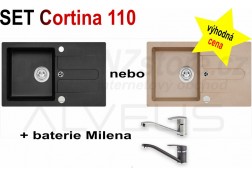 SET granitový dřez Alveus Cortina 110 + BATERIE různé druhy