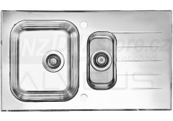 Skleněný nerezový dřez Alveus Glassix 20