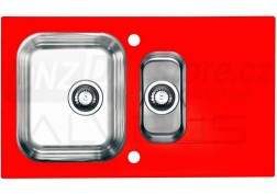 Skleněný nerezový dřez Alveus Glassix 20
