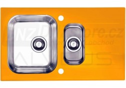 Skleněný nerezový dřez Alveus Glassix 20
