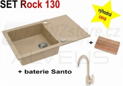 SET granitový dřez Alveus Rock 130 + BATERIE různé druhy