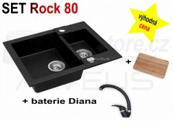 SET granitový dřez Alveus Rock 80 + BATERIE různé druhy