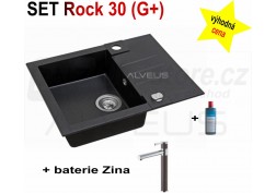 SET granital (G+) dřez Alveus Rock 30 + BATERIE různé druhy