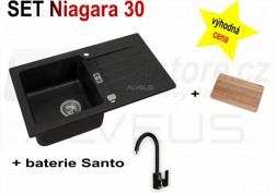 SET granitový dřez Alveus Niagara 30 + BATERIE různé druhy