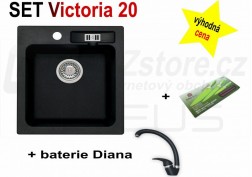 SET granitový dřez Alveus Victoria 20 + BATERIE různé druhy