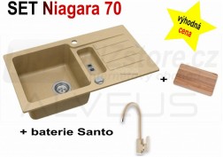 SET granitový dřez Alveus Niagara 70 + BATERIE různé druhy