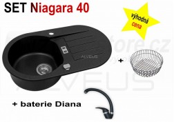 SET granitový dřez Alveus Niagara 40 + BATERIE různé druhy