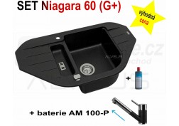 SET granital (G+) dřez Alveus Niagara 60 + BATERIE různé druhy