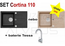 SET granitový dřez Alveus Cortina 110 + BATERIE různé druhy