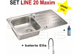 SET nerezový dřez Alveus Line Maxim 20 + BATERIE různé druhy + DÁREK zdarma