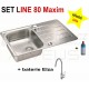 SET nerezový dřez Alveus Line Maxim 80 + BATERIE různé druhy + DÁREK zdarma