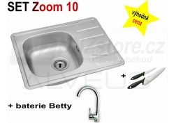 SET nerezový dřez Alveus Zoom 10 + BATERIE různé druhy 