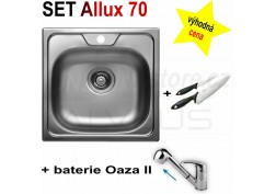 SET nerezový dřez Alveus Allux 70 + BATERIE různé druhy