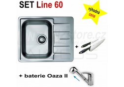 SET nerezový dřez Alveus Line 60 + BATERIE různé druhy 