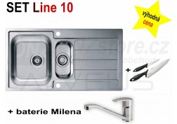 SET nerezový dřez Alveus Line 10 + BATERIE různé druhy 
