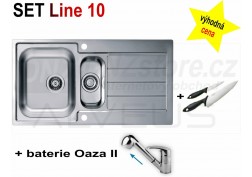 SET nerezový dřez Alveus Line 10 + BATERIE různé druhy 