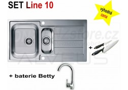 SET nerezový dřez Alveus Line 10 + BATERIE různé druhy 
